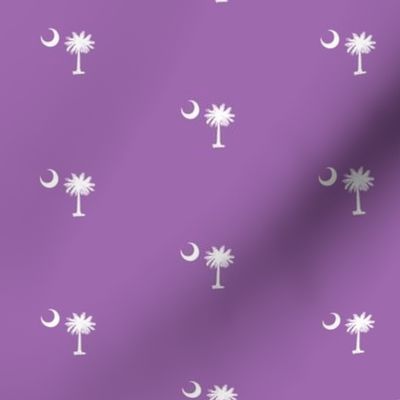 South Carolina Flag, Palmetto Moon, SOUTH CAROLINA, Purple and White