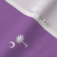 South Carolina Flag, Palmetto Moon, SOUTH CAROLINA, Purple and White