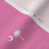 South Carolina Flag, Palmetto Moon, SOUTH CAROLINA, Pink and White