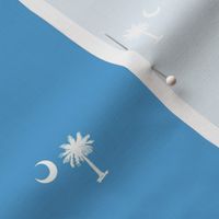 South Carolina Flag, Palmetto Moon, SOUTH CAROLINA, Light Blue and White
