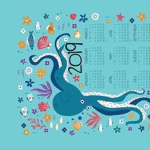 Under the Sea Tea Towel Calendar