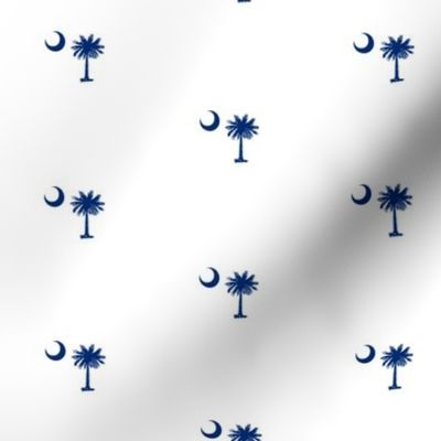 South Carolina Flag, Palmetto Moon, SOUTH CAROLINA Purple and White