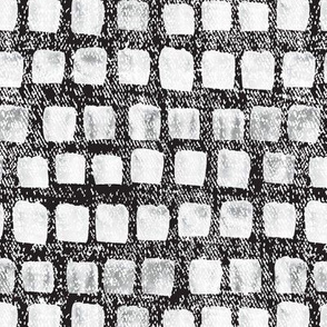 White Gray Texture Watercolor Squares on Black _ Miss Chiff Designs 