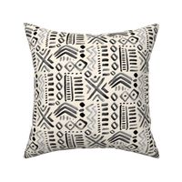 Mudcloth Black Abstract Tribal  Cream Gray _ Miss Chiff Designs Ethnic 