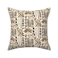 Mudcloth Brown Tan Cream Abstract Tribal  Ethnic Chocolate  Beige _ Miss Chiff Designs 