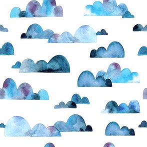 Retro Watercolor Clouds
