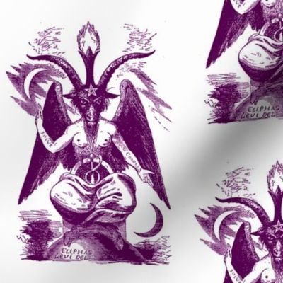 baphomet purple on white