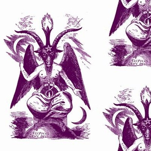 baphomet purple on white