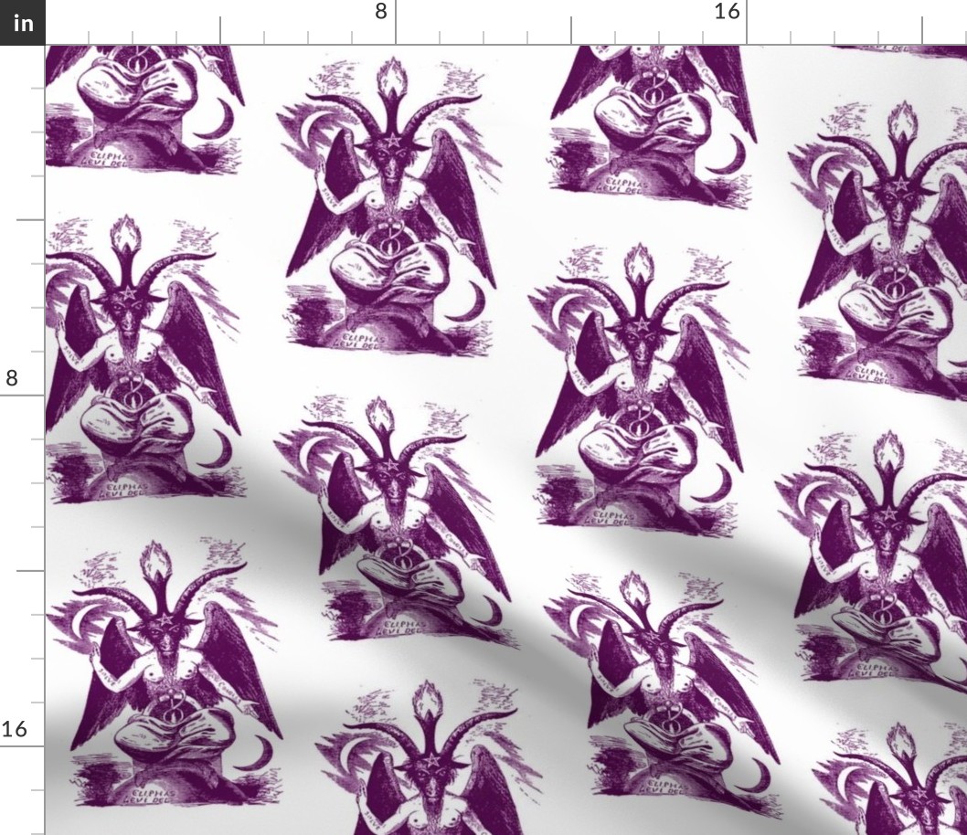 baphomet purple on white