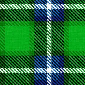 Scottish Tartan Blue and Green