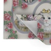 Vintage Victorian Cats with Roses