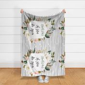 42" Wake Up and Be Awesome // Magnolia Florals Baby Blanket