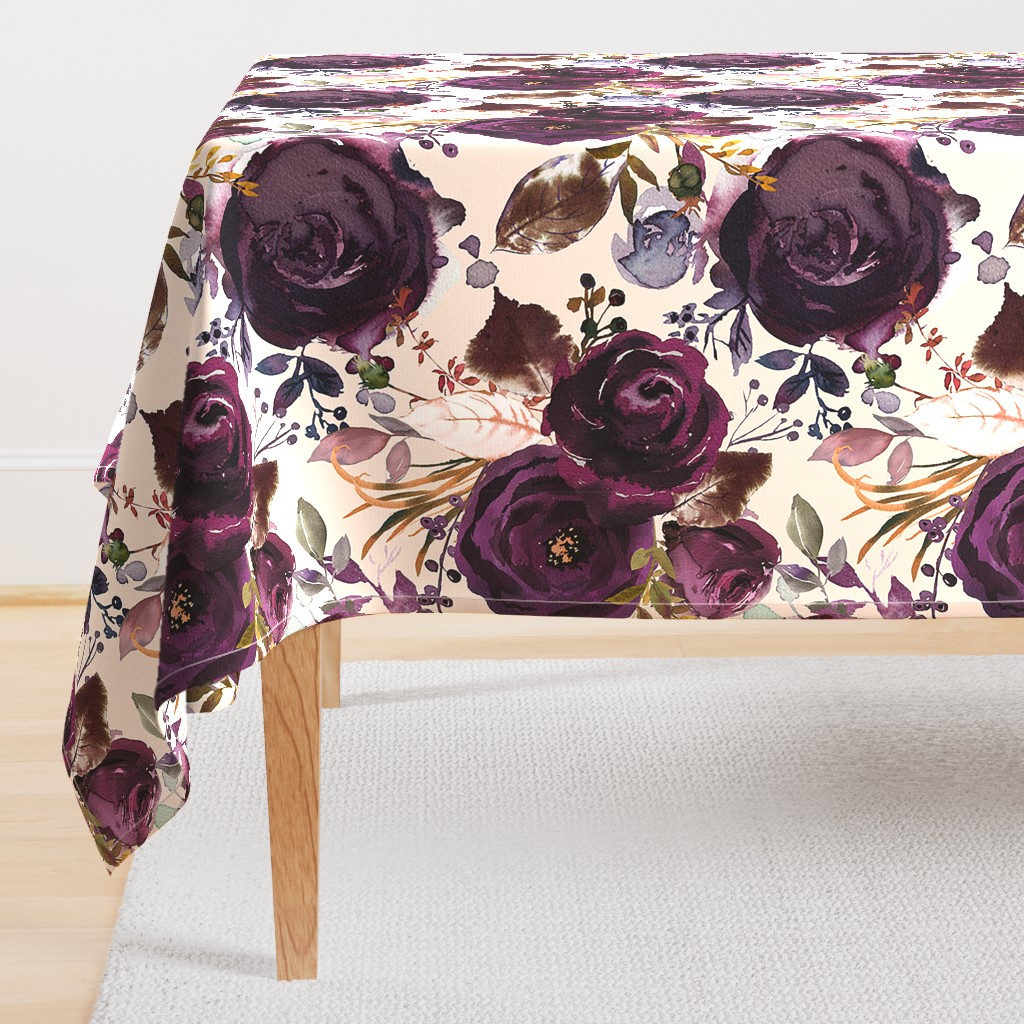 X-Large // Boho Plum Roses