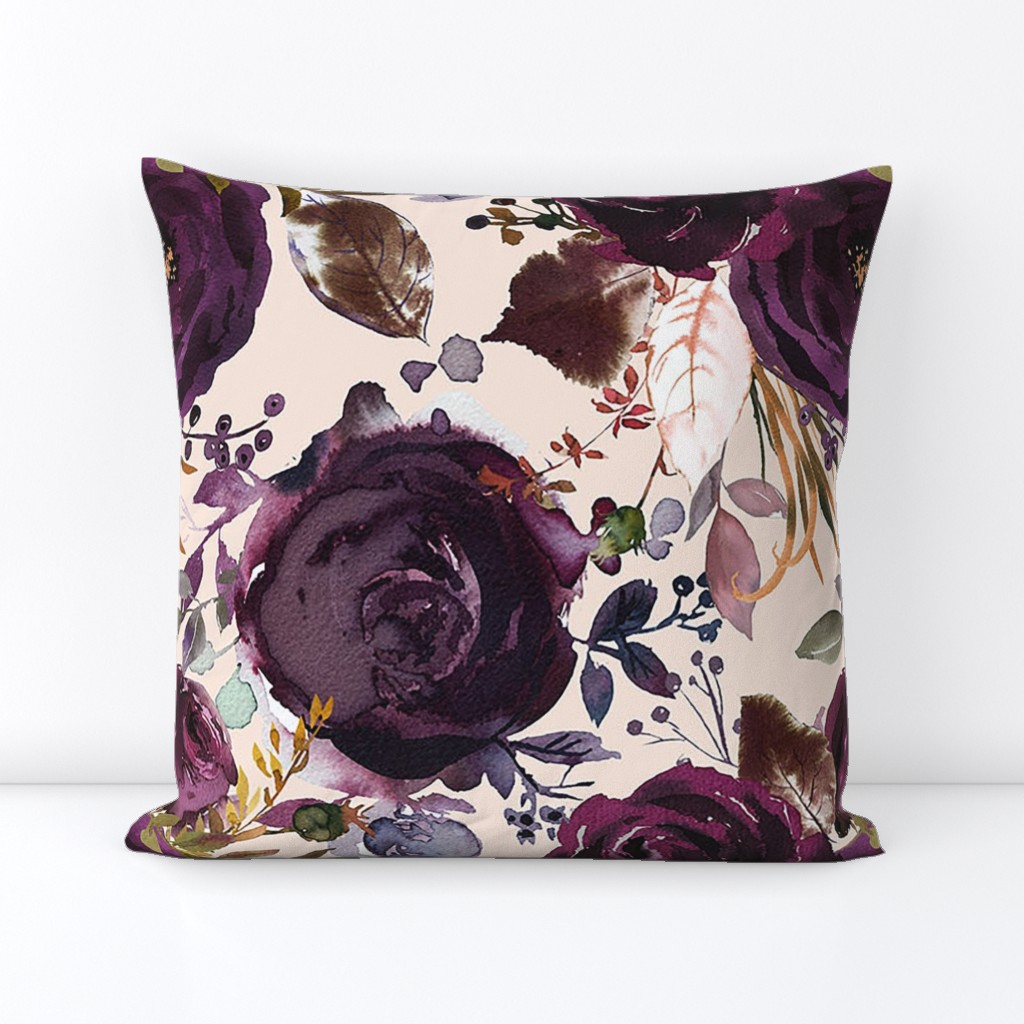 X-Large // Boho Plum Roses