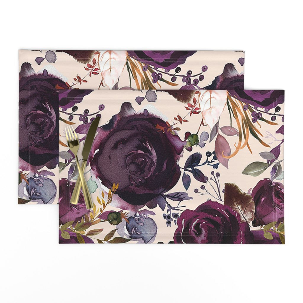 X-Large // Boho Plum Roses