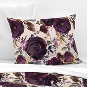 X-Large // Boho Plum Roses