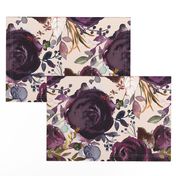 X-Large // Boho Plum Roses