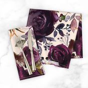 X-Large // Boho Plum Roses