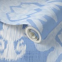 17-11C White Ikat on Baby Blue Boy || Home decor _ Miss Chiff Designs