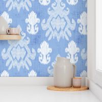 17-11C White Ikat on Baby Blue Boy || Home decor _ Miss Chiff Designs