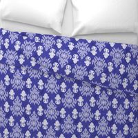 17-11A White Ikat on Royal Blue Purple _ Miss Chiff Designs 