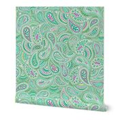 Jade Green Paisley