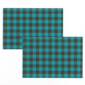 FS Autumn Rain Fall Blue and Brown Plaid Check