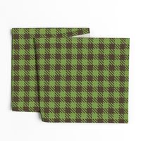 FS Autumn Rain Fall Green and Brown Plaid Check