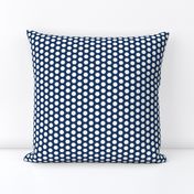 FS Medium White Polka Dot on Admiral Navy Blue