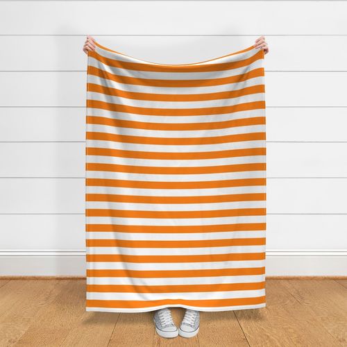 FS Carrot Orange and White Two Inch Wide Stripe