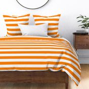 FS Carrot Orange and White Two Inch Wide Stripe