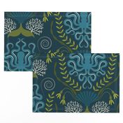 Navy Nautical Damask