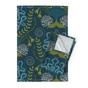 Navy Nautical Damask