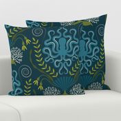 Navy Nautical Damask