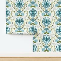 Nautical Damask - Slightly Off White