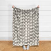 Diamond Watercolor Ikat Cream Off White Grey Black white || Tribal Neutral Home Decor Gray _ Miss Chiff Designs 