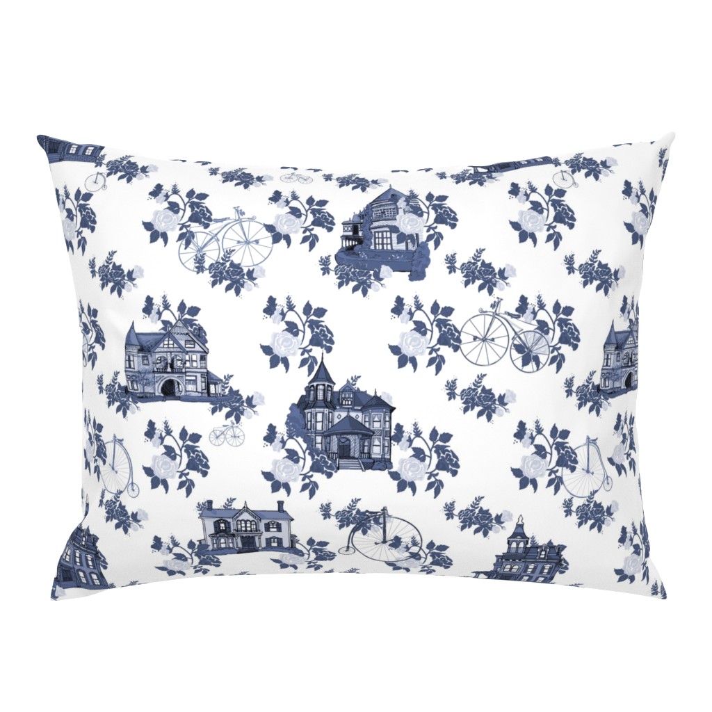 Victorian House Blue Floral