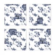 Victorian House Blue Floral