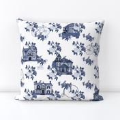 Victorian House Blue Floral