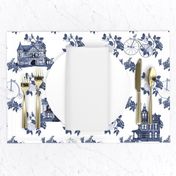 Victorian House Blue Floral