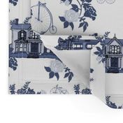 Victorian House Blue Floral