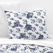 Victorian House Blue Floral