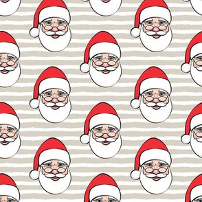 Santa Claus - beige stripes - Christmas