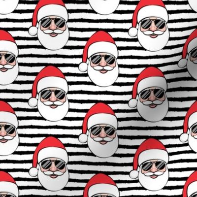 Santa Claus w/ sunnies - black stripes - Christmas