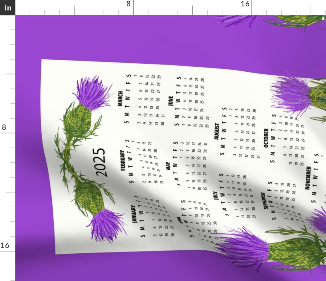 2024 Calendar Scottish Thistle