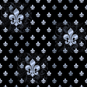 Fleur de Lys-Black & SilverSM3