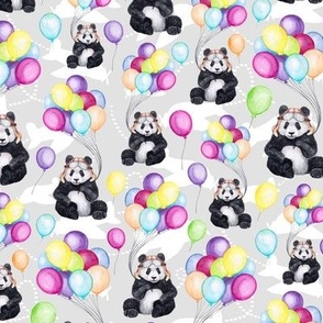 Aviator Panda with Extra Balloons