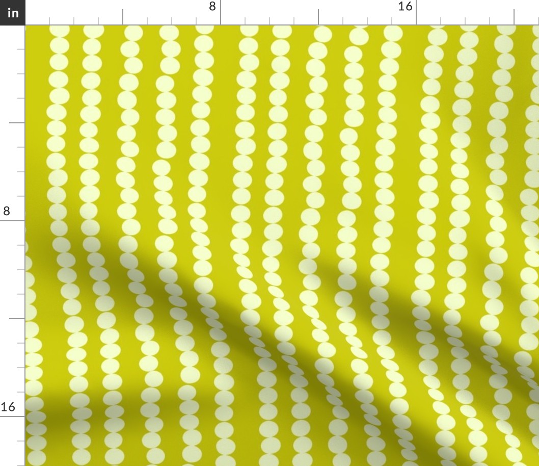 Imperfect Circles in Pearl and Chartreuse 