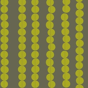 Imperfect Circles in Olive and Grey