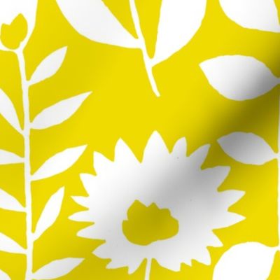 cutout flower (white on mustard) 